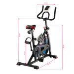Hometrainer spinningfiets magneto 20 Zwart en blauw  6