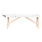 Houten opklapbare massagetafel comfort Activ fizjo lux 2-secties 190x70 wit  2