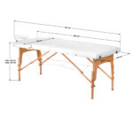 Houten opklapbare massagetafel comfort Activ fizjo lux 2-secties 190x70 wit - Afbeelding 17