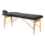 Houten opklapbare massagetafel comfort activfizjo lux 3-secties 190x70 zwart  1