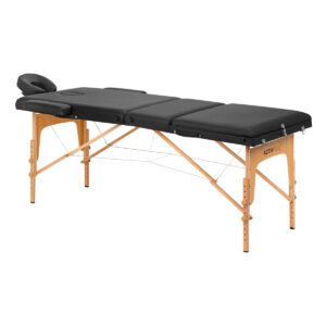 Houten opklapbare massagetafel comfort activfizjo lux 3-secties 190x70 zwart  1