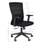 Office Behandelstoel ontmoette Armleuning Comfort 32 Zwart  5