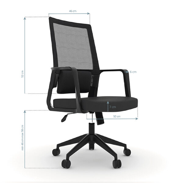 Office Stoel Comfort 10 Zwart  2