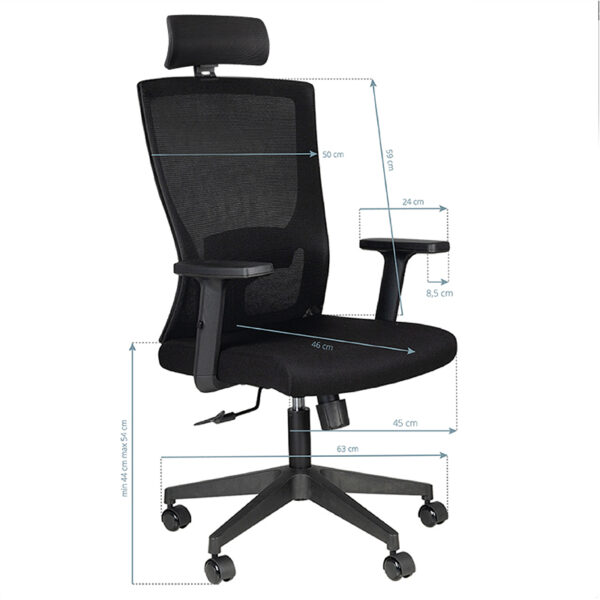 Office Stoel Comfort 32H Zwart  5