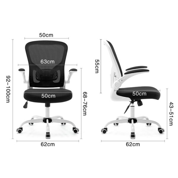 Office Stoel Comfort 73 Wit en Zwart  5