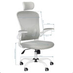 Office Stoel Max Comfort 73H Wit and Gray  6