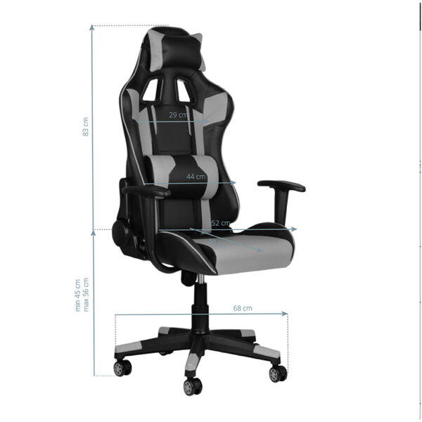 Premium 916 grijze gamestoel  8