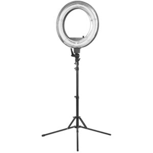 Ringlamp 18 "55W fluorescerende Zwart + statief  1