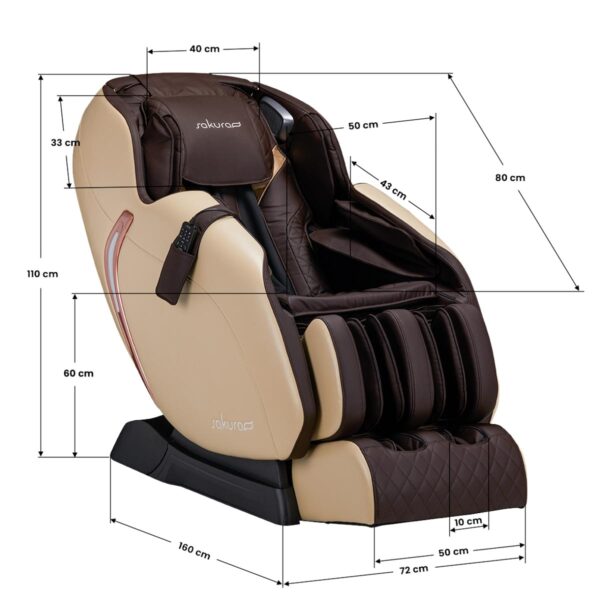 Sakura Massage Stoel Premium 807 Bruin - Afbeelding 19