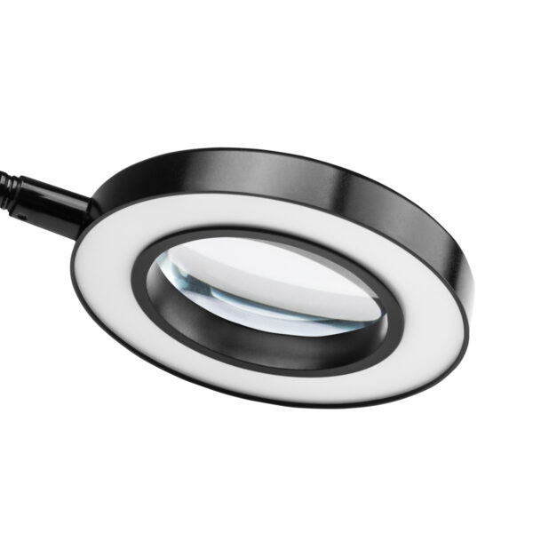 Snake Ring LED -lamplamp op een bureau Zwart  3