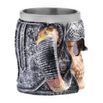 Sta voor de kappersschaar Skull ontmoet hoorns  2