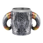 Sta voor de kappersschaar Skull ontmoet hoorns  3