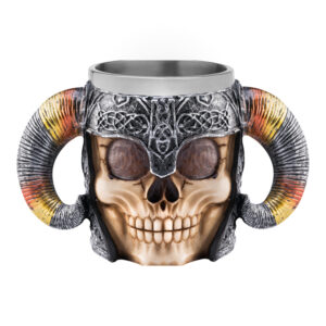 Sta voor de kappersschaar Skull ontmoet hoorns  1