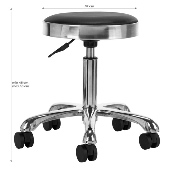 Tabouret M-1639 Silver Zwart  3