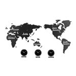 World Map Decoration Clock - Time Zones  1