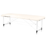 opklapbare massagetafel aluminium comfort 2-sectie crème  1