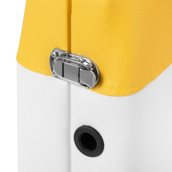 opklapbare massagetafel hout comfort activfizjo 2 secties wit geel  9