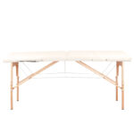 opklapbare massagetafel houten comfort 2-sectie crème  4