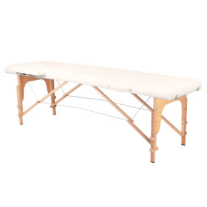 opklapbare massagetafel houten comfort 2-sectie crème  1