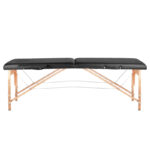 opklapbare massagetafel houten comfort 2 secties zwart  2