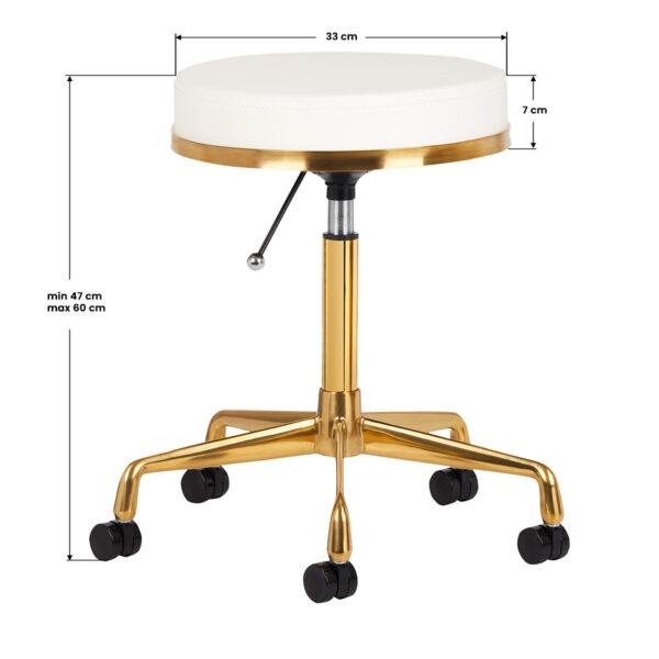 tabouret H4 Wit Goud  3