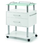 Luxe 2 bijzettafel wit  1