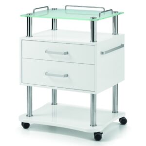 Luxe 2 bijzettafel wit  1