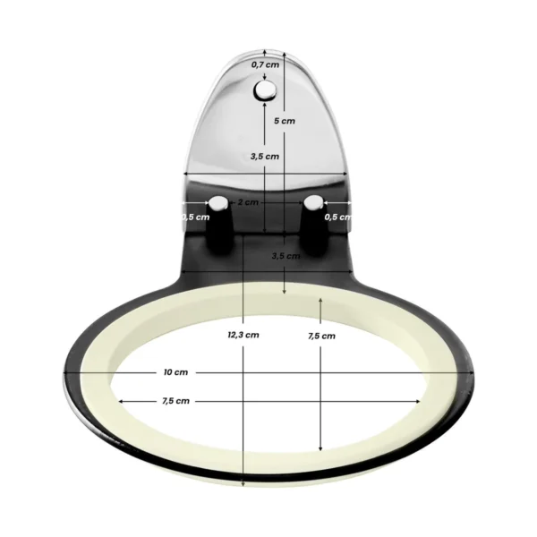 Wandhouder voor föhn Q96 zwart - Afbeelding 4