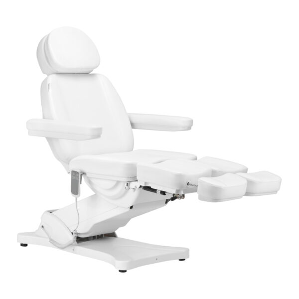 Elektrische behandelstoel SILLON CLASSIC 2 motoren pedi wit - Afbeelding 2