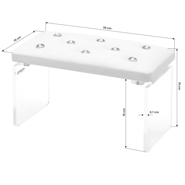 Momo Diamond manicure steunstandaard Velour Ecru - Afbeelding 3