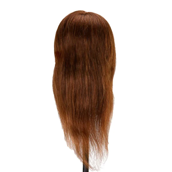 Gabbiano WZ1 kapperstrainingshoofd, natuurlijk haar, kleur 4#, lengte 16" - Afbeelding 4