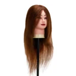 Gabbiano WZ1 kapperstrainingshoofd, natuurlijk haar, kleur 4#, lengte 20" - Afbeelding 3