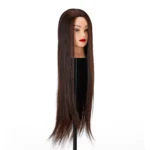 Gabbiano WZ2 kapperstrainingshoofd, synthetisch haar, kleur 4#, lengte 24" - Afbeelding 2
