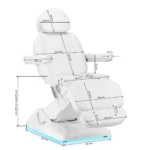 Behandelstoel Phoenix Luxe , 3 motoren, wit, - Afbeelding 9