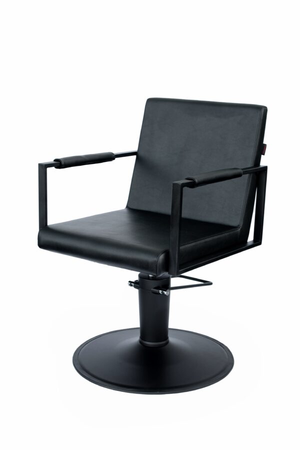 Kappersstoel john ronde zwarte  voet - Afbeelding 3