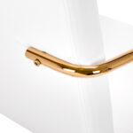 Cosmetische stoel tabouret kruk met rugleuning QS-OF211G wit 8