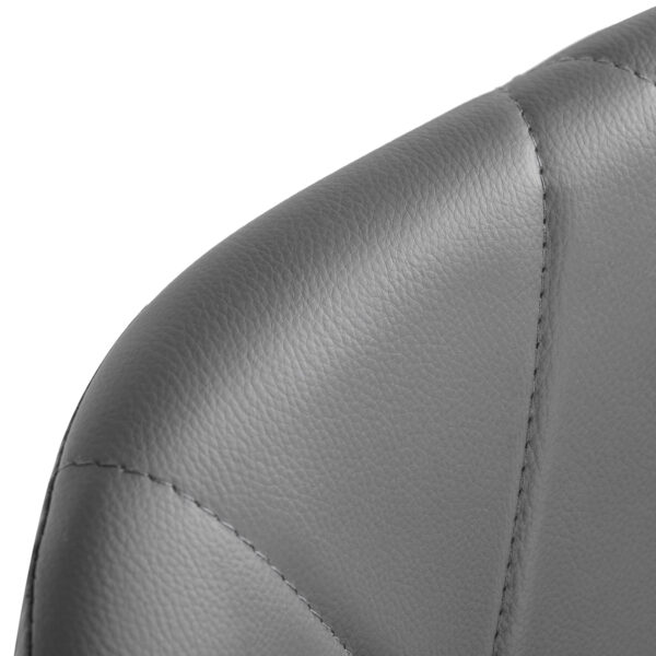 Cosmetische tabouret met rugleuning kruk QS-06 grijs 6