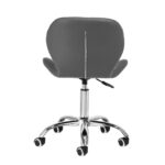 Cosmetische tabouret met rugleuning kruk QS-06 grijs 4