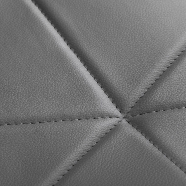 Cosmetische tabouret met rugleuning kruk QS-06 grijs 5