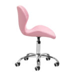 Cosmetische tabouret met rugleuning kruk QS-06 roze 3