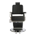 DONKER LEDEREN kappersstoel zwart 3