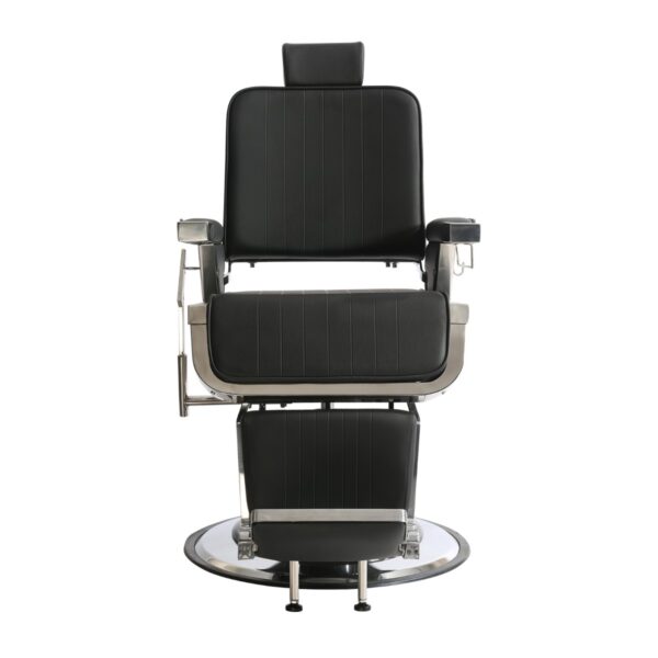 DONKER LEDEREN kappersstoel zwart 3