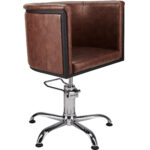 GIO 01 kappersstoel bruin zwarte poten 1