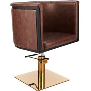 GIO G1 kappersstoel bruin goud vierkant 1