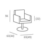 GLOBE 01 P-7 kappersstoel zwart zilver DISC 2