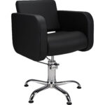 GLOBE 01 P-7 kappersstoel zwart zwarte voeten 1