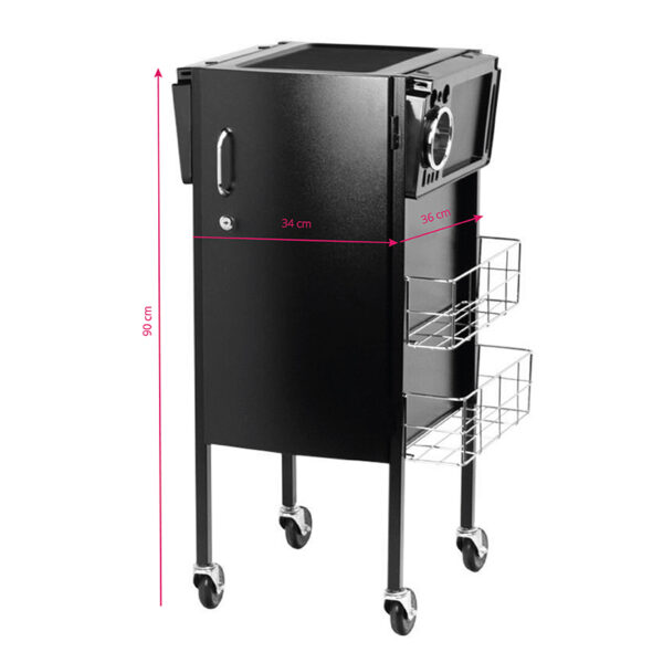 Gabbiano Werkwagen kapper trolley deluxe 500 zwart 4