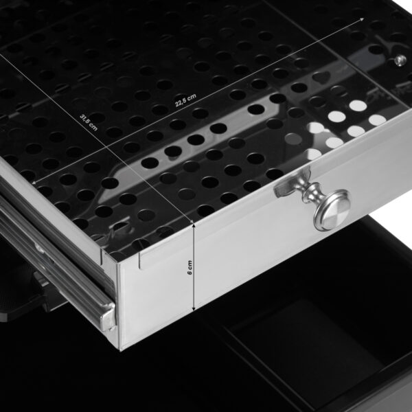 Gabbiano Werkwagen kapper trolley met UV-sterilisator 68UV zwart 10