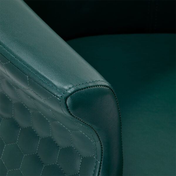 Gabbiano kappersstoel Wersal goud flesgroen 5