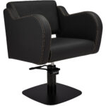 HOLLY C1 P-7 goud vierkant zwart kappersstoel 1